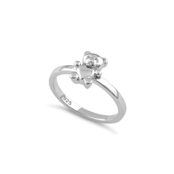 ♥️ CARE BEAR STERLING SILVER RING - Picture 2 of 4